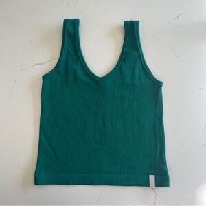 ONLY Teal Ribbed V-Neck Tank